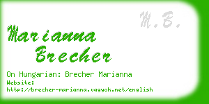 marianna brecher business card